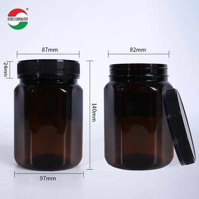 Custom Clear PET Bottle with Screw Lid for Food Grade Packaging