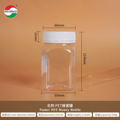 Custom Clear PET Bottle with Screw Lid for Food Grade Packaging
