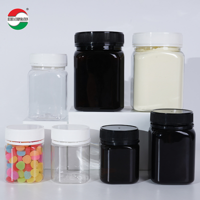 Custom Clear PET Bottle with Screw Lid for Food Grade Packaging