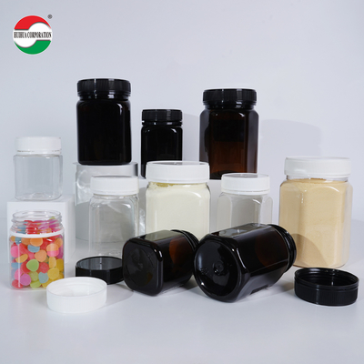 Custom Clear PET Bottle with Screw Lid for Food Grade Packaging