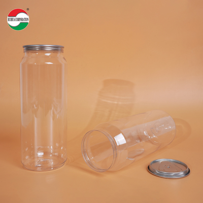 500ml Clear PET Beverage Can for Juice and Soft Drinks