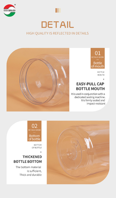 500ml Clear PET Beverage Can for Juice and Soft Drinks