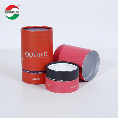 Custom Design Recyclable Paper Tube Packaging For Perfume Skincare Cosmetic Candle Essential Oil Round Box Cylinder Container