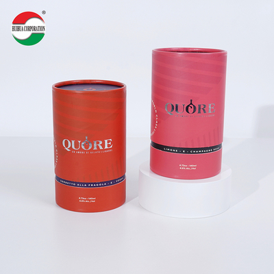 Custom Design Recyclable Paper Tube Packaging For Perfume Skincare Cosmetic Candle Essential Oil Round Box Cylinder Container