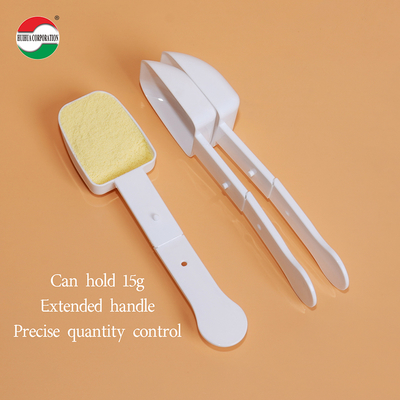 OEM Customized Food Airtight High Quality Extended Handle Foldable 15g PP Milk Powder Spoon PP Plastic Spoon