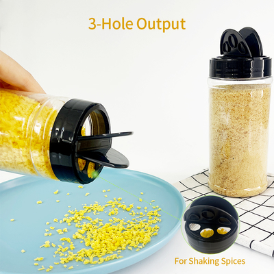 Good Quality Transparent Clear PET Plastic Can PET Jar with Butterfly Opening Lids for Spice Seasoning Salt Monosodium Glutamate