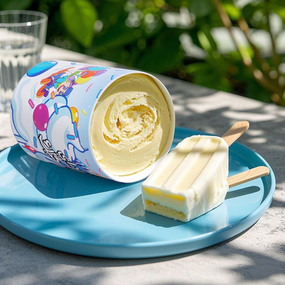 Hot-sellling Good Waterproof OEM Customized Food Grade White Cardboard PE Inner Ice Cream Paper Tube Paper Can for Ice Cream Freezing Resistance