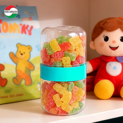 Food Grade PET Double Sided Bottle Clear Plastic Cylinder Clear Plastic Cylinder Screw Lid Easy Open End