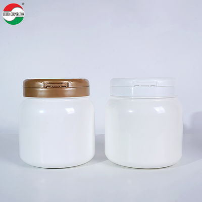 IML In Mould Label 1000ml 1100ml 2000ml 2200ml 2300ml 2600ml 4000ml White Plastic Can PET Jar with Aluminum Easy Open Lids Aluminum Gasket Screw Top Plastic Packaging for Milk Powder