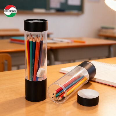 Factory Price OEM Customized Clear Window Paper Tube with PVC  for T-shirt Toy Bottle Mask