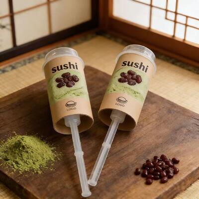 food Grade OEM Sushi Push-Up Tube and PP Sauce Tube Set for Soy Sauce Takeaway Condiments Food Packaging Length