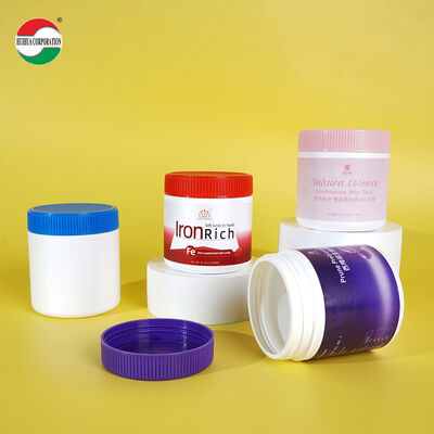 Custom Logo White HDPE Supplement Bottle Child Resistant Cap and Vitamin Capsule Medicine Bottle