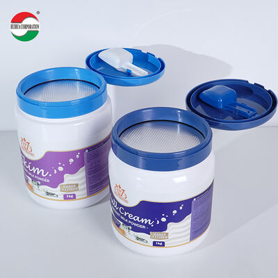 2200ML 2600ML New Style Custom Logo Food Grade Plastic Milk Powder Can Plastic Cap with Scoop