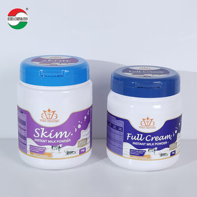 2000ML Food Grade PET Cans For Powdered Milk With Flip Plastic Cap And Spoon Empty Food Grade PET Jar With Lid
