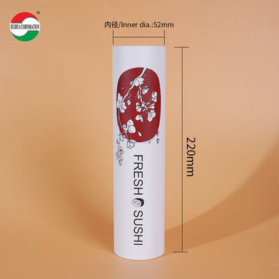 Food Grade Sushi Push Pop Paper Tube Kraft Foil Lined 52mm 220mm Custom Height OEM Wholesale Distributor Supply