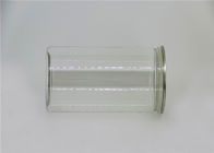 Large capacity  food grade Clear Plastic Cylinder PET canister For dry fruit , nut