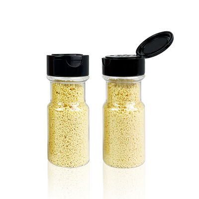 Salt Pepper Chili Cookie Seasoning Cylinder Container Screw Cap PET Plastic Spice Jar with Screen Printing for Cookware