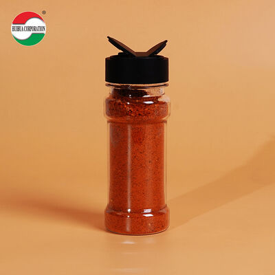 Salt Pepper Chili Cookie Seasoning Cylinder Container Screw Cap PET Plastic Spice Jar with Screen Printing for Cookware
