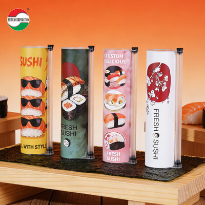 Custom Sushi Paper Tube Packaging – Eco-Friendly Round Paper Canister for Sushi Rolls & Takeaway Food