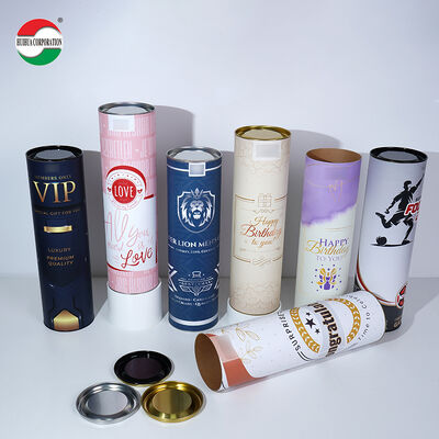 Custom Wine Bottle Paper Tube Packaging – Premium Cardboard Cylindrical Gift Box for Wine & Liquor Bottles