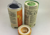 CMYK Printing Airtight Small Paper Tubes With Foil Lid For Macha Packaging