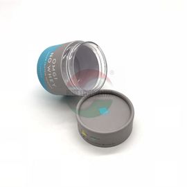 Luxury Paper Composite Cans With Plastic Lids / Paper Tubes For Cosmetics