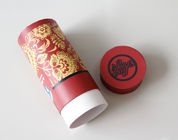 Environmental Red Gift / Craft Paper Tube packaging Box with ISO SGS FDA QS