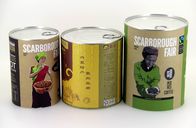Air proof EZ open Paper Composite Rice Cans recycled round , gift tube packaging