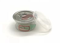 28mm Height Clear Plastic Cylinder With Peel Off Lid For Nuts , Coffee
