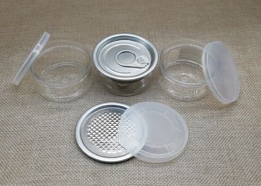 Mini Plastic Food Containers With Lid Easy Open Can Herb Tea Packaging