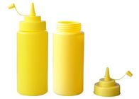 Food grade yellow plastic sauce bottles with Sauce Cap , squeeze sauce bottle