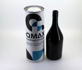 CMYK Printing Kraft Paper Cans Packaging With Silver Tinplate Lids For Wine