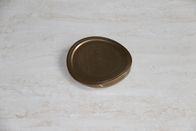 Eco friendly brown food grade plastic PE lid with customized logo embossing