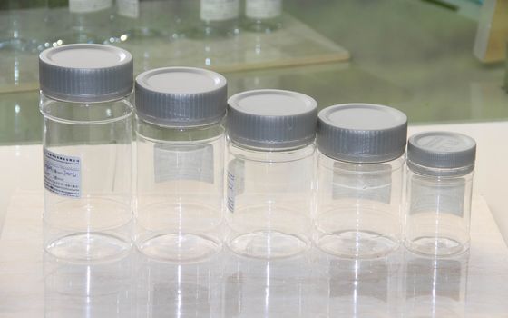 Customized Pantong color Pill /  Clear Pet Jar , Food grade PET can