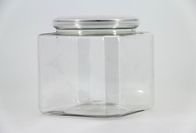 600ml 83.3cm Square Empty easy open Clear Pet Jars , transparent plastic jars