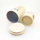 Cork Wood Lid Airtight Paper Packaging Tube / Cardboard Cylinder Containers
