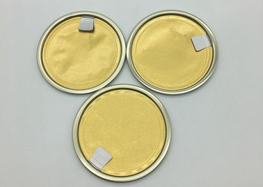 Food Grade Penny Aluminium Foil Lids For Infant Powder Container Packing Non Spill Gold Color Easy Peel EOE