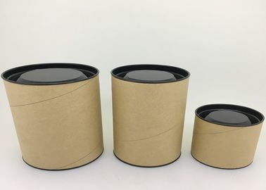 Light Weight Custom Paper Tube With Metal Lid / Biscuit Cookie Packaging Box