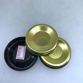 Gold Silver Iron Round Can Cover  /  ID73mm 300# Paper Tube Tin Bottom Lids