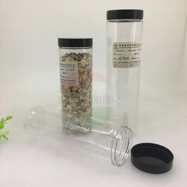 Environmental Clear Plastic Cylinder With Screw Lid /  Pet Cashew Nuts Can