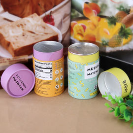 Easy Open End Lid 150mm Paper Tube Box For Tea Custom Logo Printing