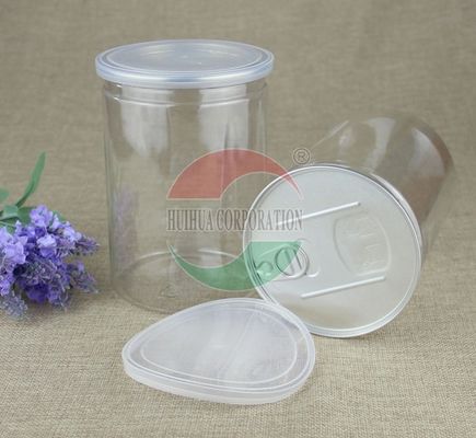 100ml 200ml 300ml 400ml 500ml 600ml 700ml 800ml 900ml 1000ml Cylinder Clear Plastic Jar Container with Flip Top For Food Storage PET Candy Jar