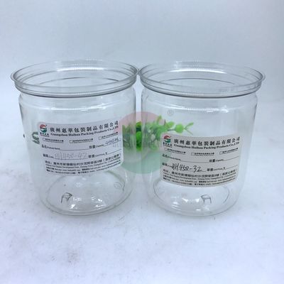 Sealable Jar Wide Mouth With Aluminum Lid And PE Lids Nuts And Cookies Storage Containers Candy And Snack Jar Transparent Food Grade Jam Jar Plastic PET