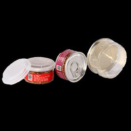 Transparent PET Plastic Storage Jam Packaging Jar With Aluminum Lid