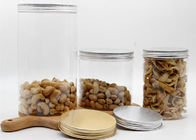 500ml Clear PET Plastic Candy Jars With Aluminum Lids And Screw Caps