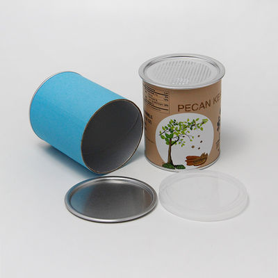 Airtight Paper Tube Cans Packaging With Easy Open Lid Tamper Proof