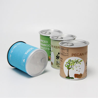 Airtight Paper Tube Cans Packaging With Easy Open Lid Tamper Proof