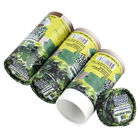 Biodegradable Green and Yellow Cylindrical Kraft Paper Can Packaging for Tea Food and Powder
