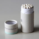 Food Grade White Paper Cans Packaging with Transparent PVC Lid for Cotton Swab or Matches