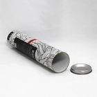 Stretch Tin Lid Silver Stamping Kraft Paper Tube Packaging , Wine Paper Cans , Customised Printting